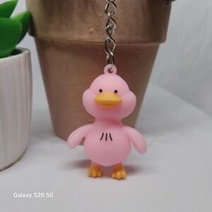 Pink Duck Keychain Style Purse Charm Backpack Accessory‎ Cute Decor NWOT